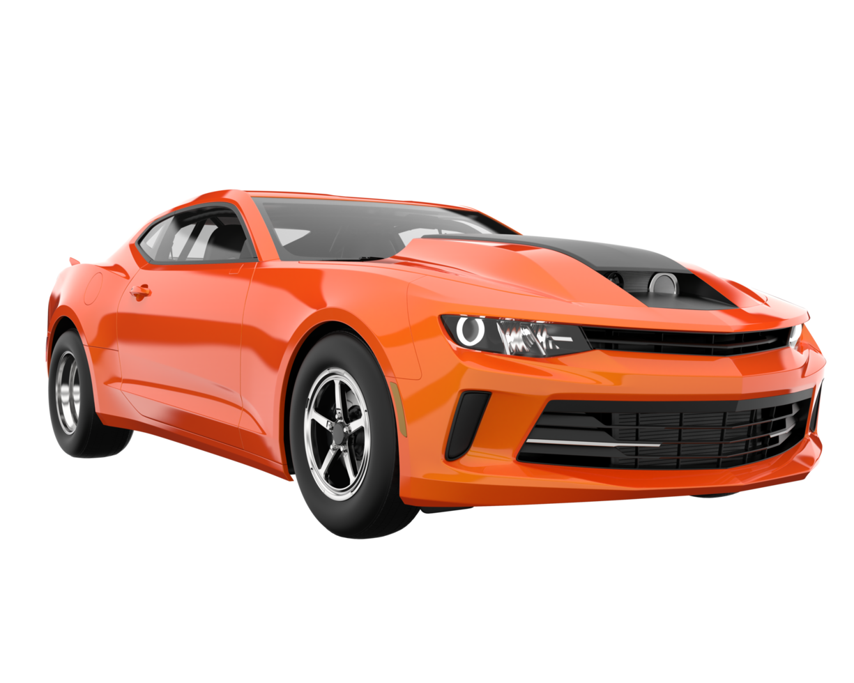 Race car isolated on transparent background. 3d rendering - illustration png