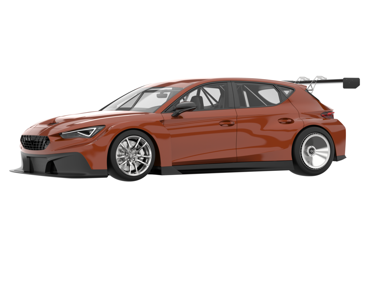 Race car isolated on transparent background. 3d rendering - illustration png