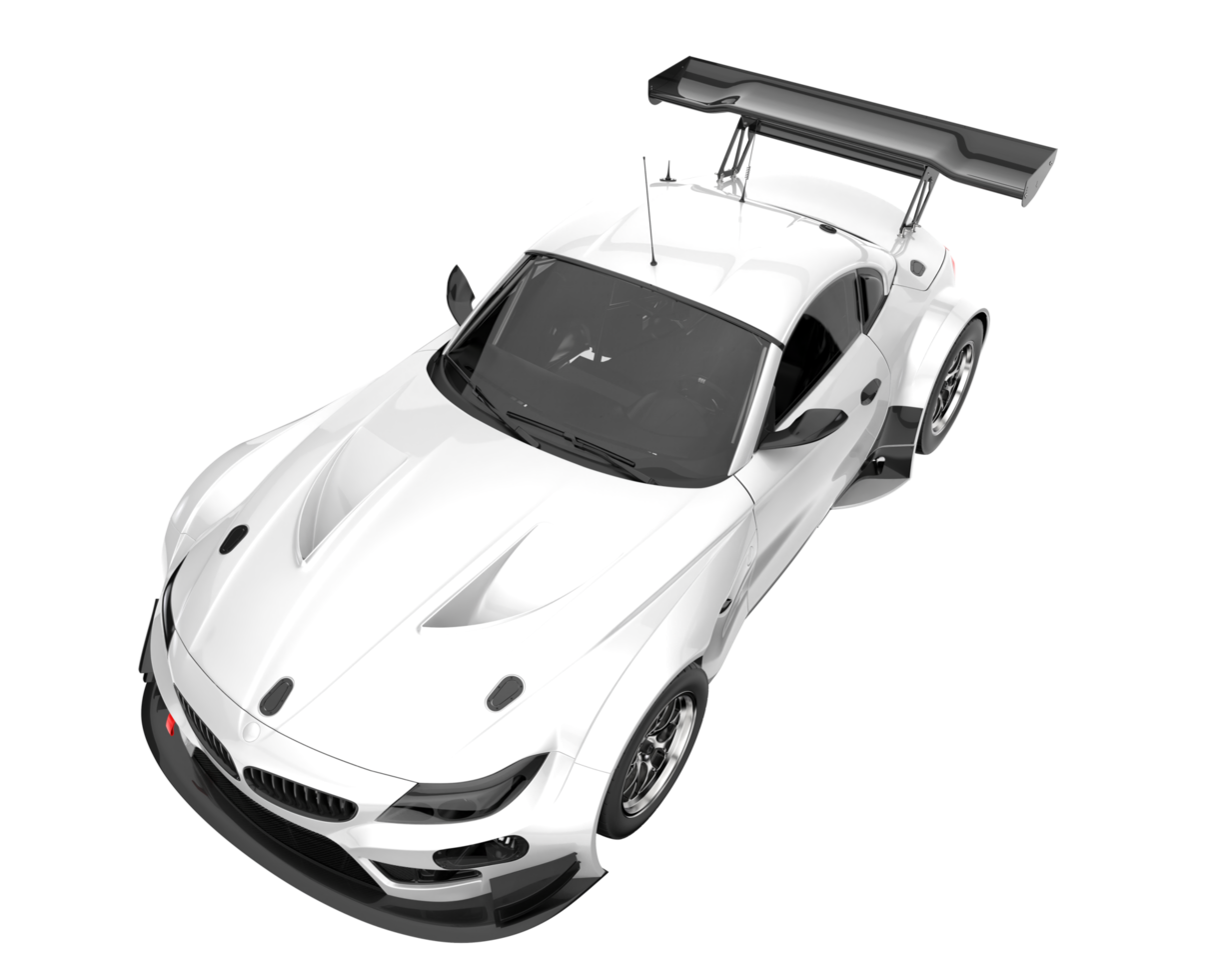 Race car isolated on transparent background. 3d rendering - illustration png
