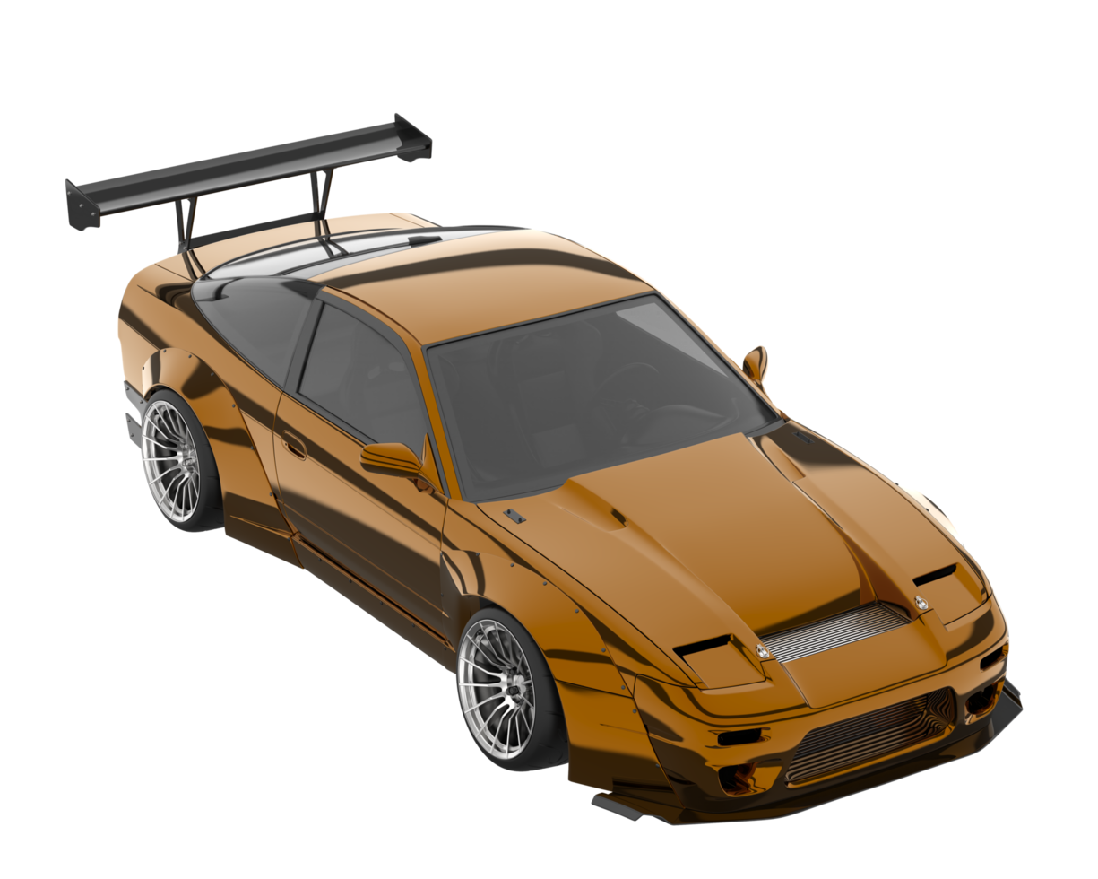 Race car isolated on transparent background. 3d rendering - illustration png