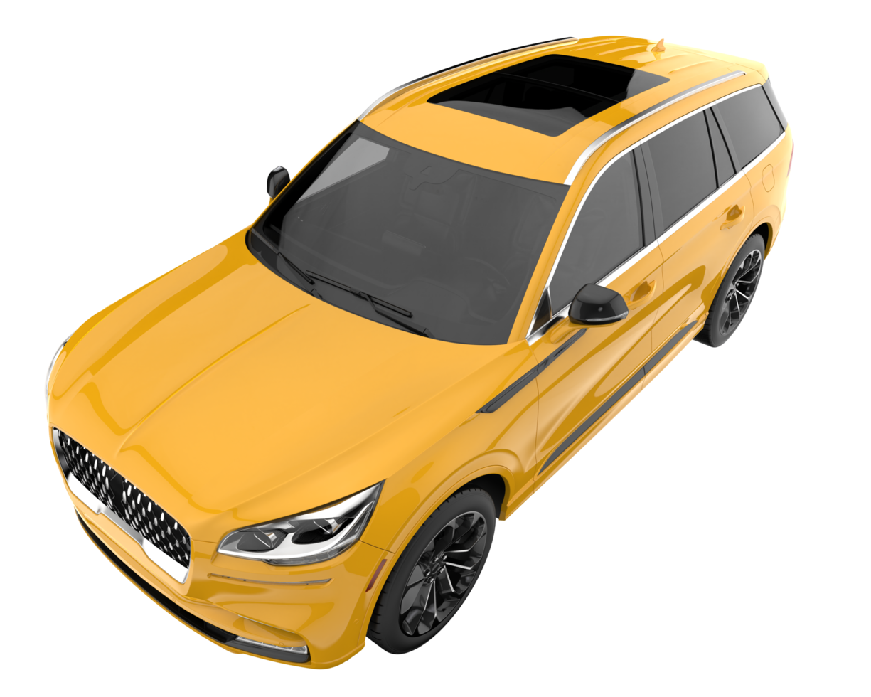 Realistic SUV isolated on transparent background. 3d rendering - illustration png