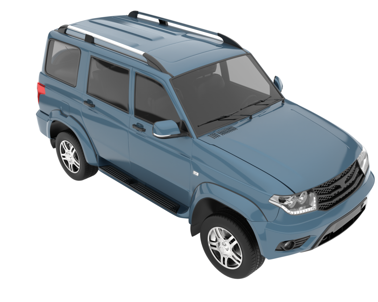 suv realista aislado sobre fondo transparente. Representación 3d - ilustración png