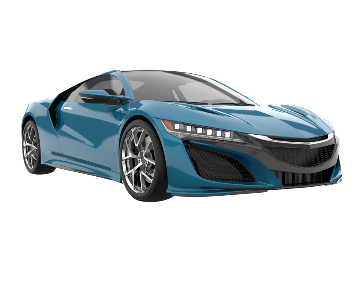 Sport car isolated on transparent background. 3d rendering - illustration png