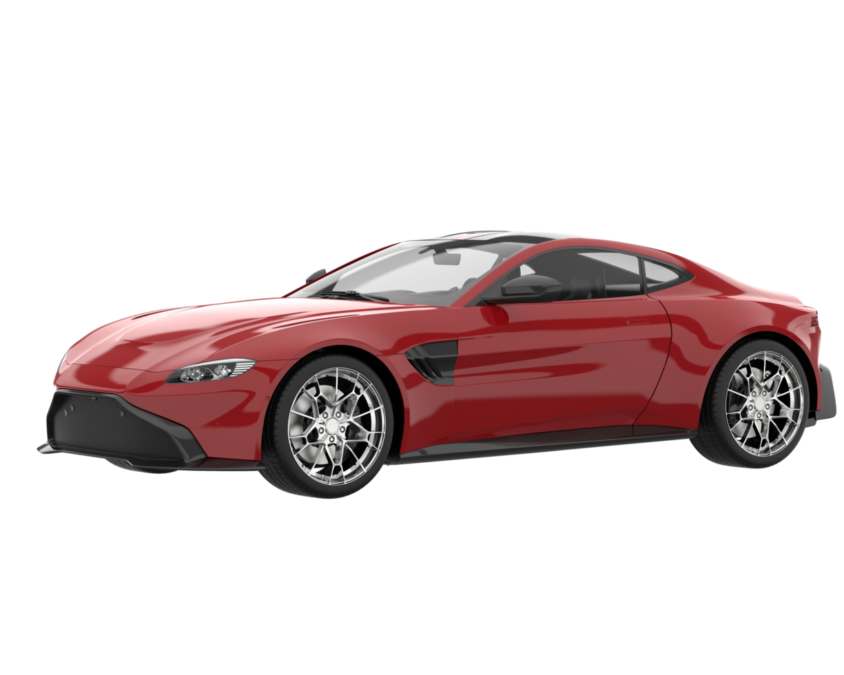 Free Sport car isolated on transparent background. 3d rendering ...