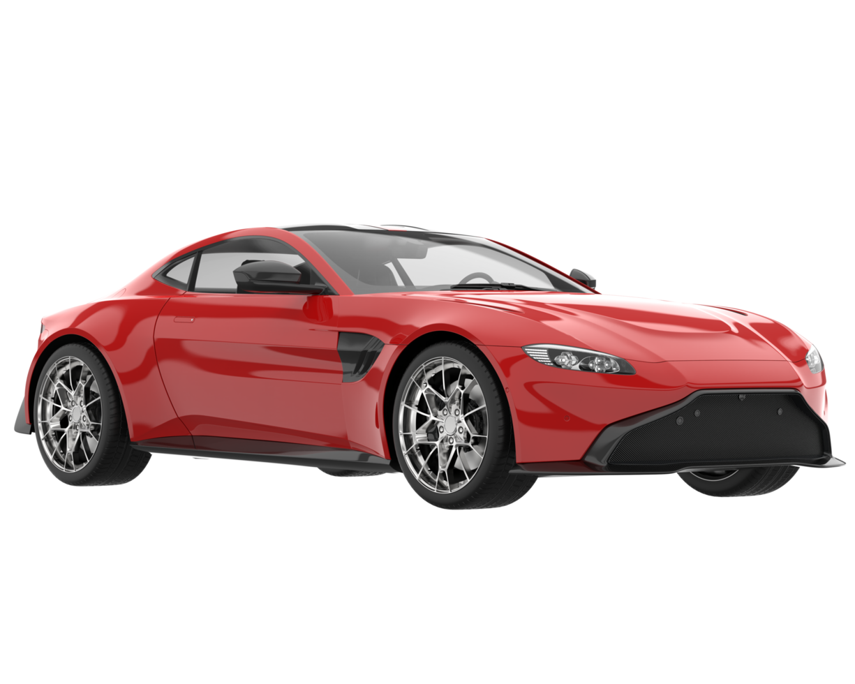 Sport car isolated on transparent background. 3d rendering - illustration png