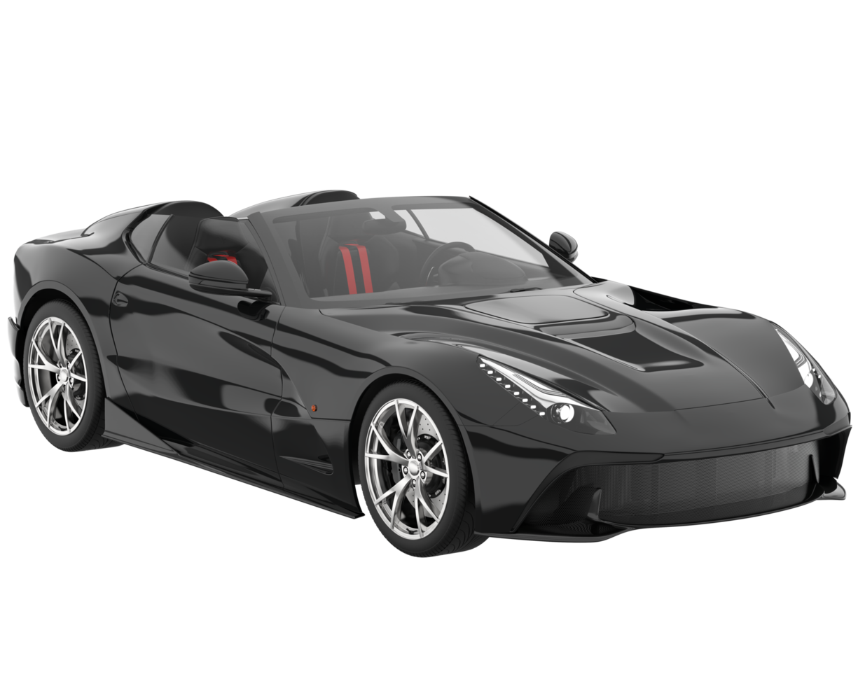 Sport car isolated on transparent background. 3d rendering - illustration png