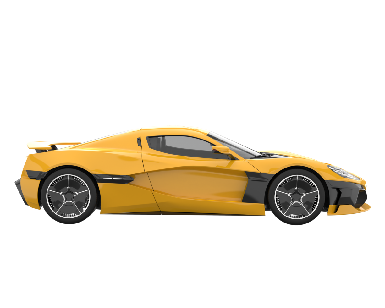 Sport car isolated on transparent background. 3d rendering - illustration png