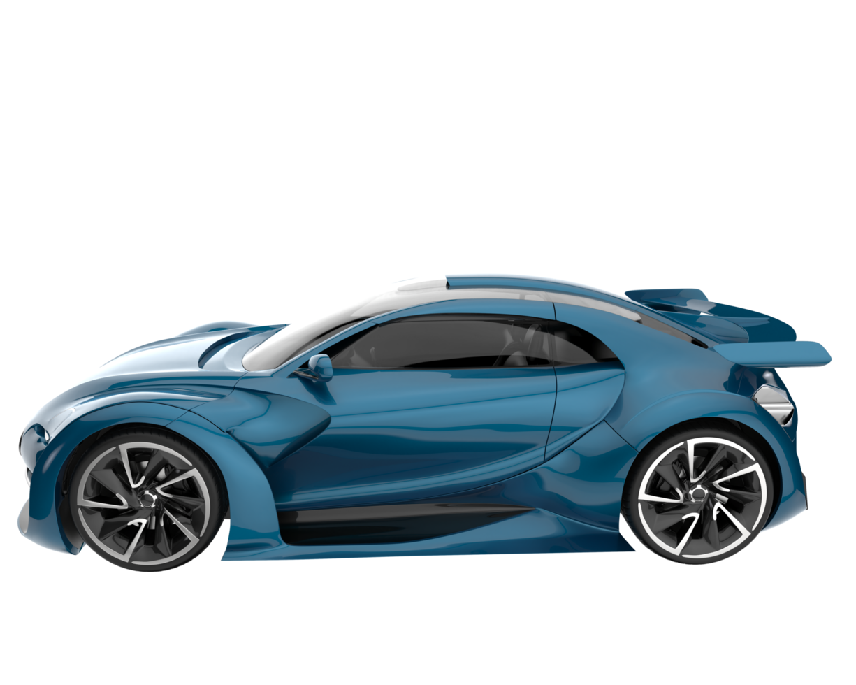 Sport car isolated on transparent background. 3d rendering - illustration png