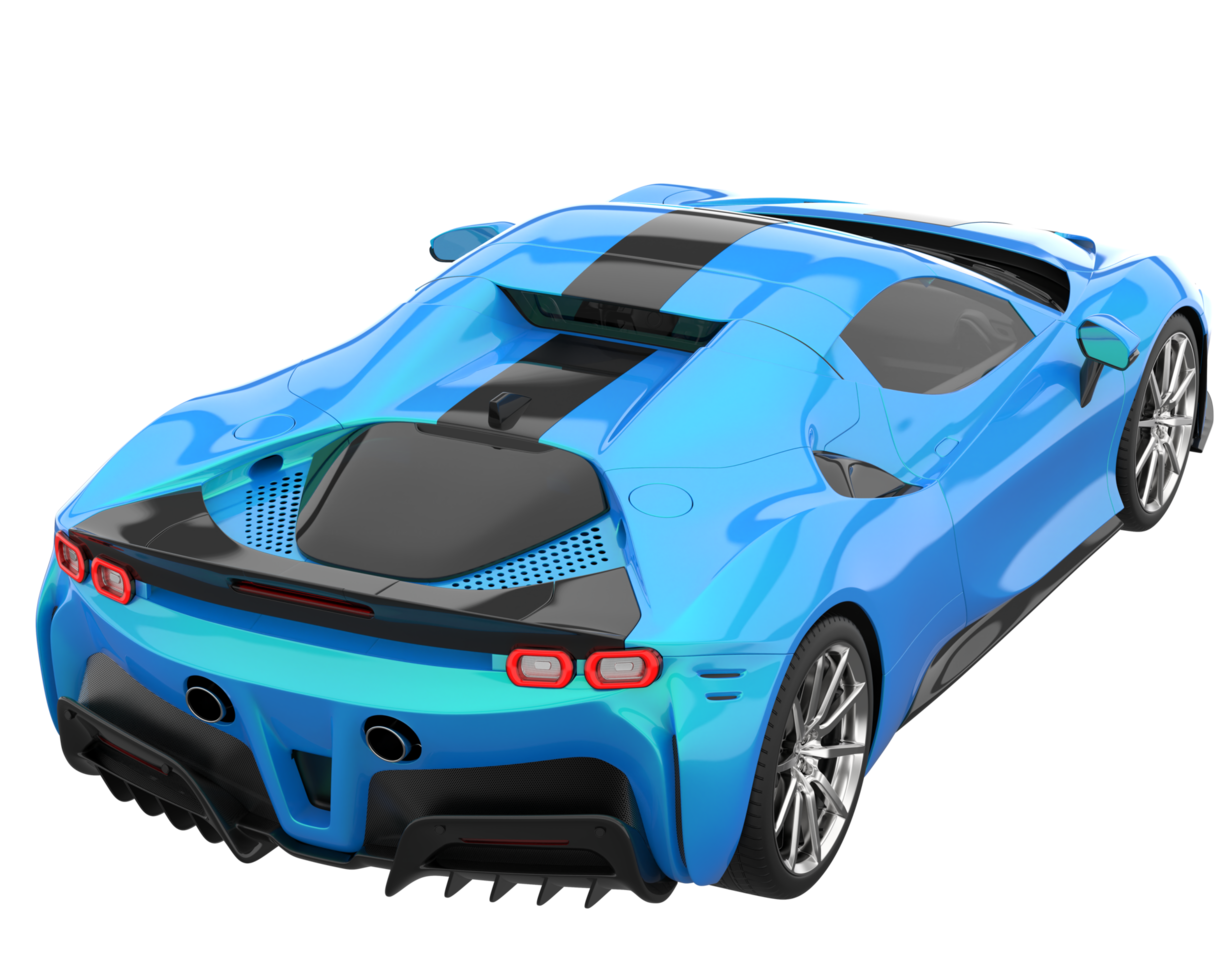 Sport car isolated on transparent background. 3d rendering - illustration png