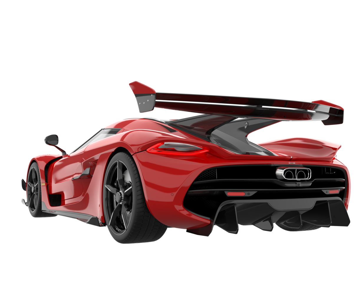 Sport car isolated on transparent background. 3d rendering - illustration png