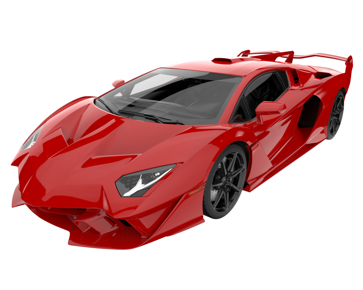 voiture de sport isolée sur fond transparent. rendu 3d - illustration png