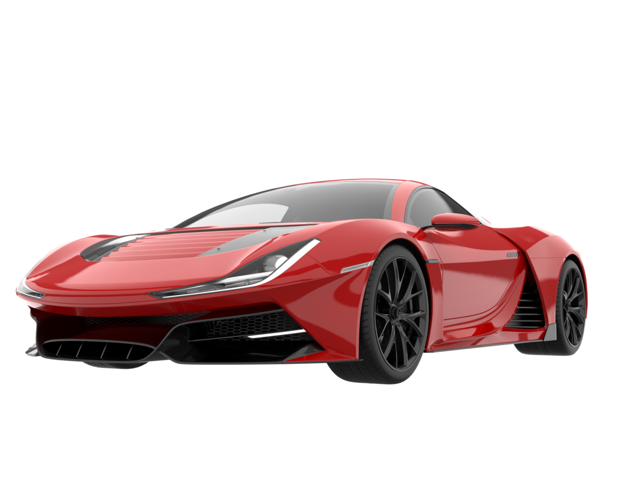 Sport car isolated on transparent background. 3d rendering - illustration png