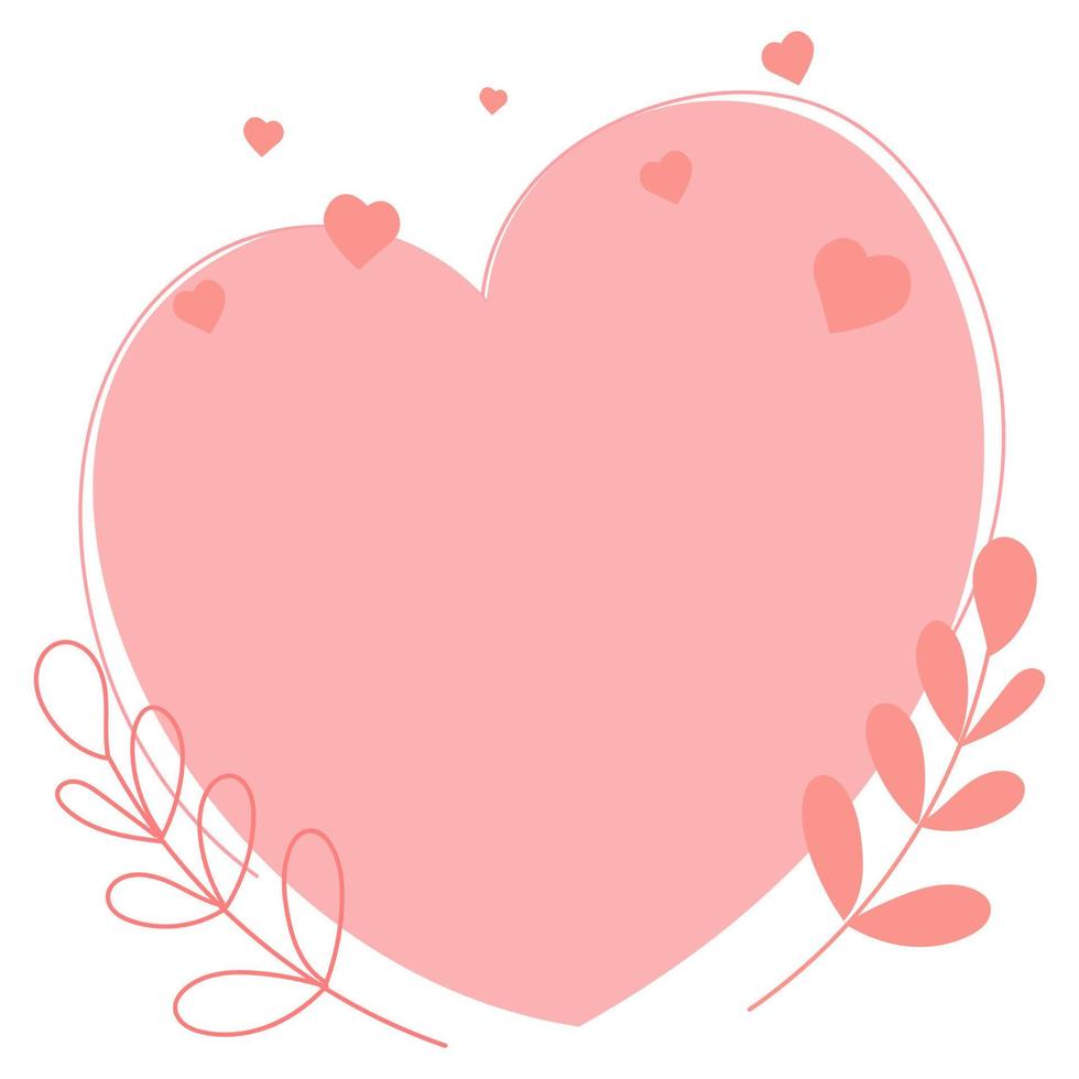 corazón con elementos decorativos. aislado sobre fondo blanco. lugar para una inscripción. ilustración vectorial Día de San Valentín. amar. vector