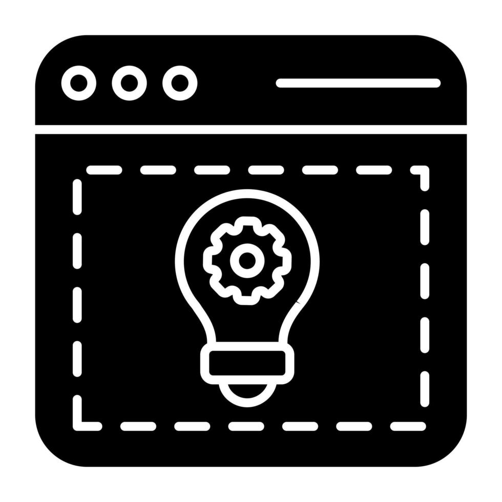 A solid design icon of idea generation vector
