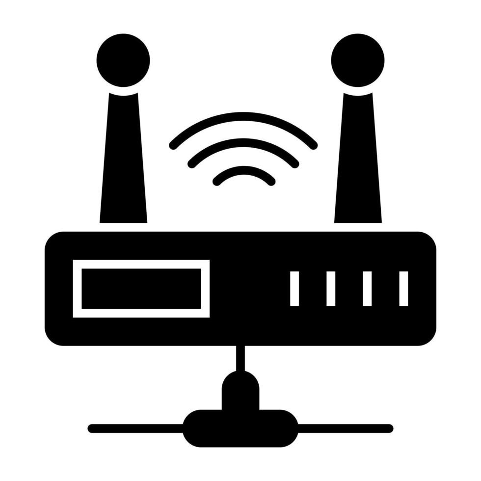 Modern design icon of wifi router vector