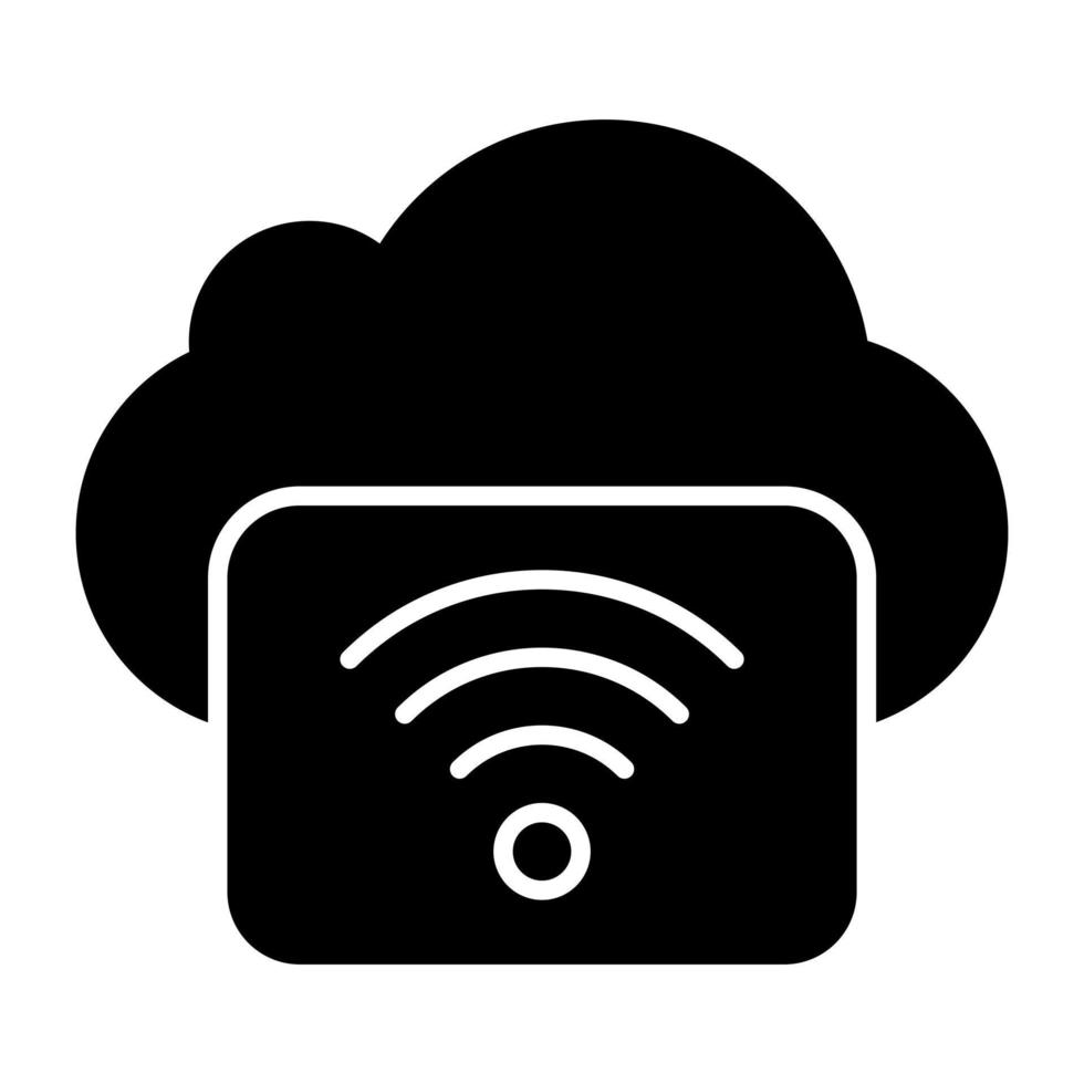 Perfect design icon of cloud wifi vector