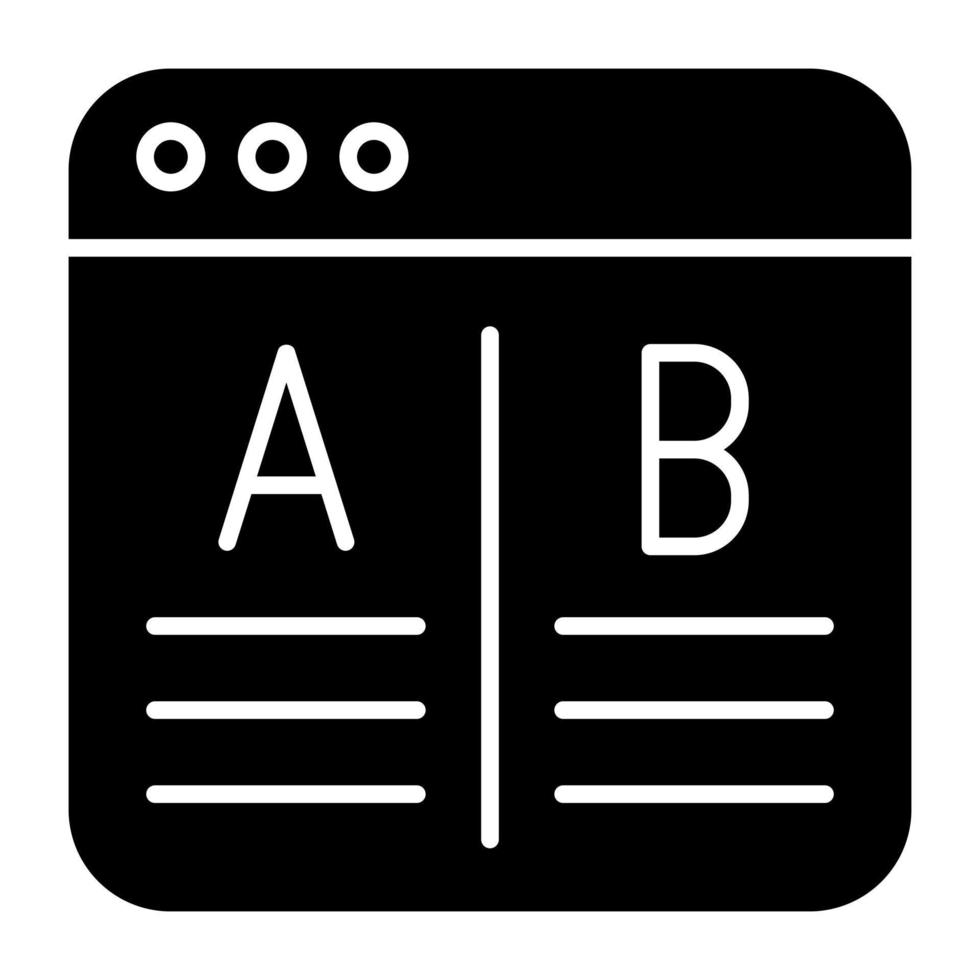 Modern design icon of ab test vector