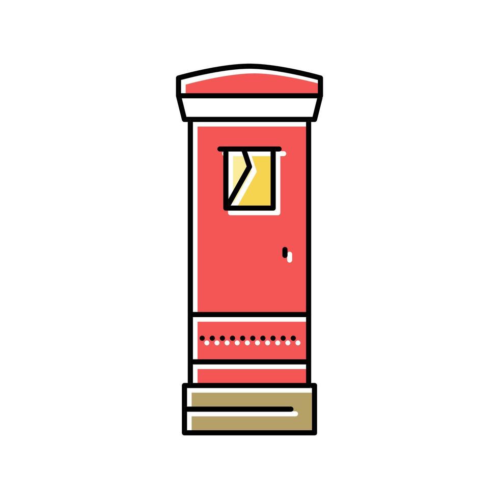 postbox construction color icon vector illustration