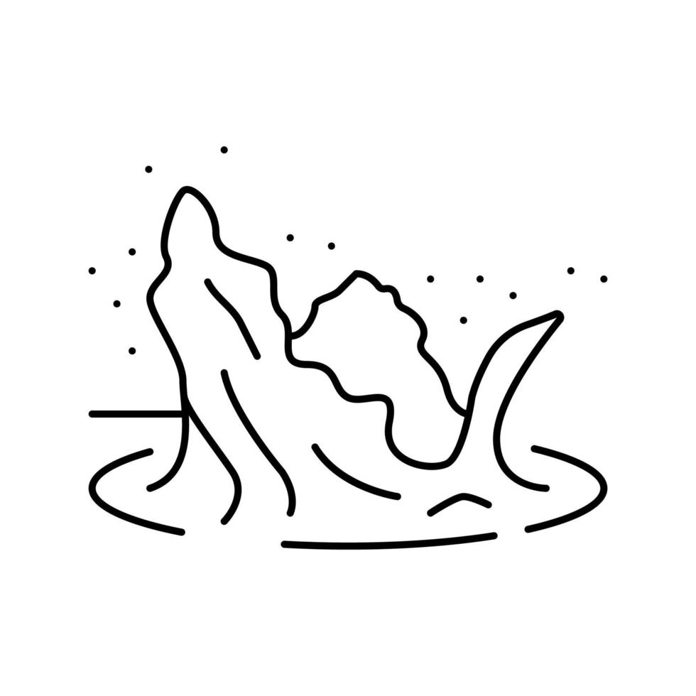 water splash line icon vector illustration