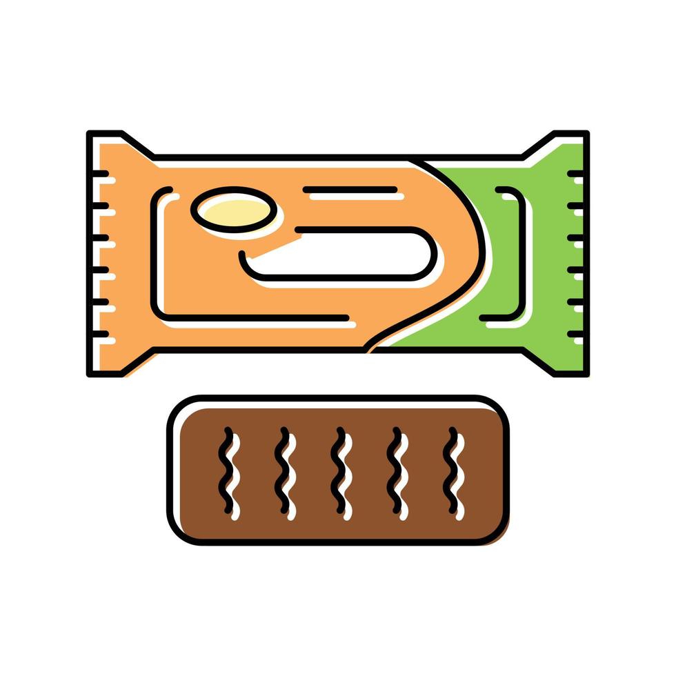 snack chocolate color icon vector illustration