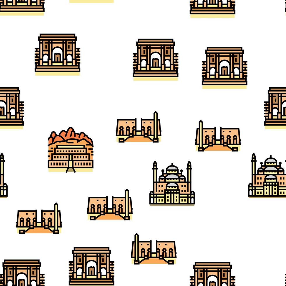 Africa Continent Nation Treasure vector seamless pattern