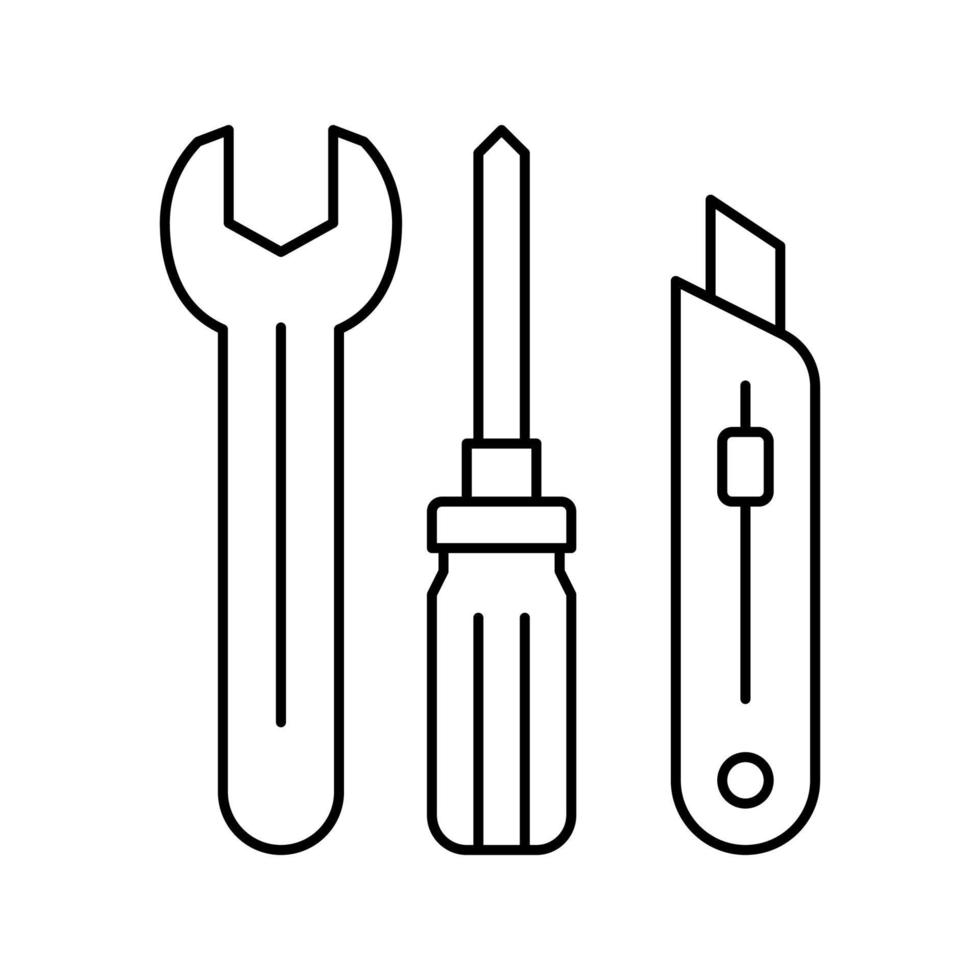 repair mens leisure line icon vector illustration
