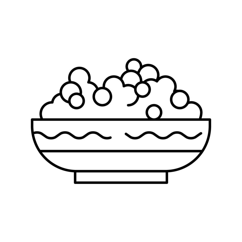 plate peas line icon vector illustration