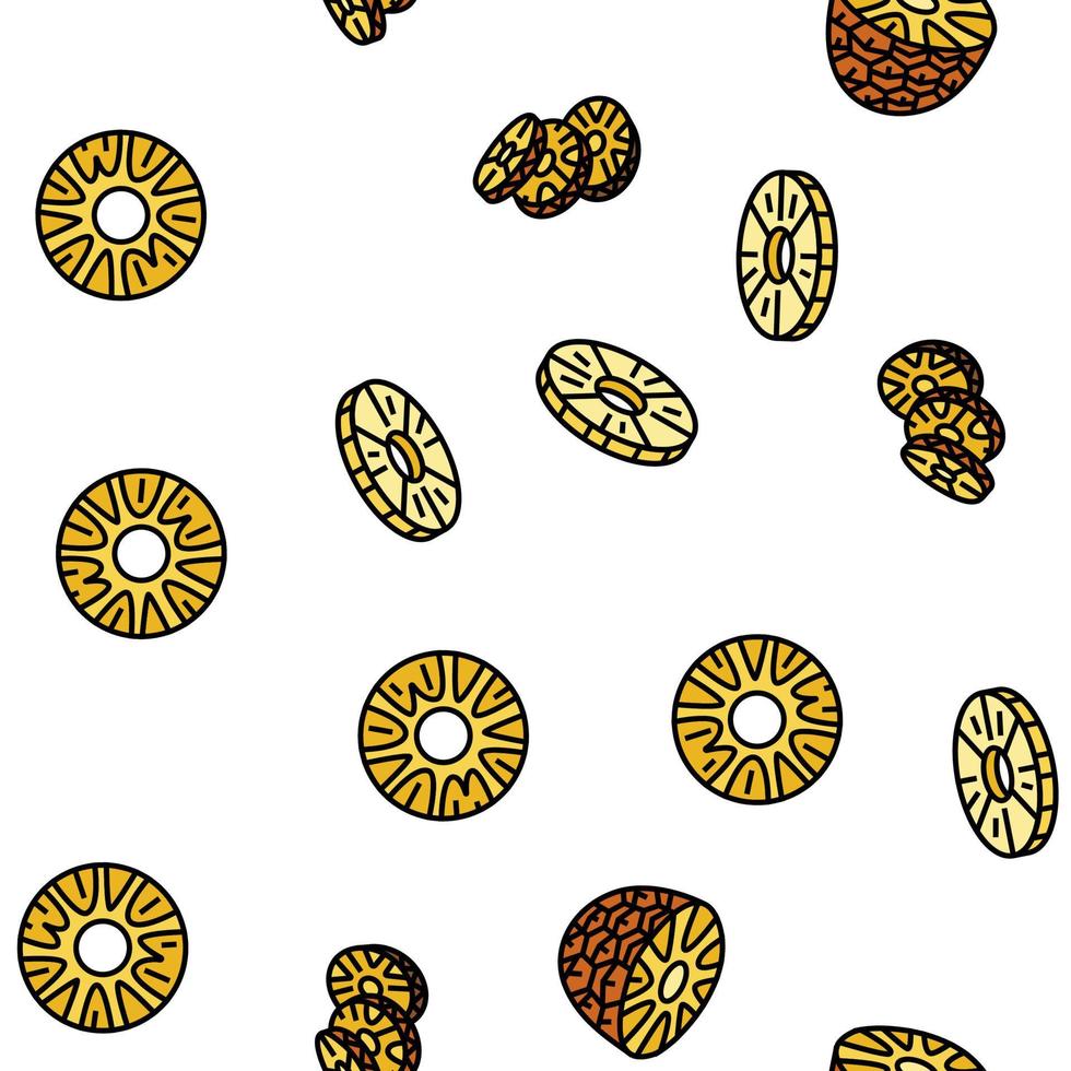 pineapple fruit tropical food vector seamless pattern