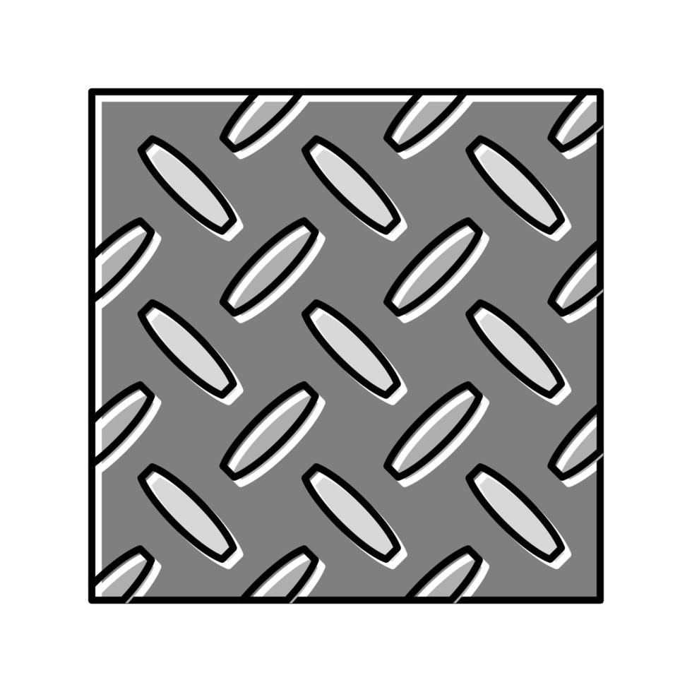 diamond plate metal color icon vector illustration