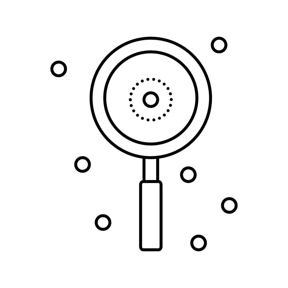 virus research line icon vector illustration