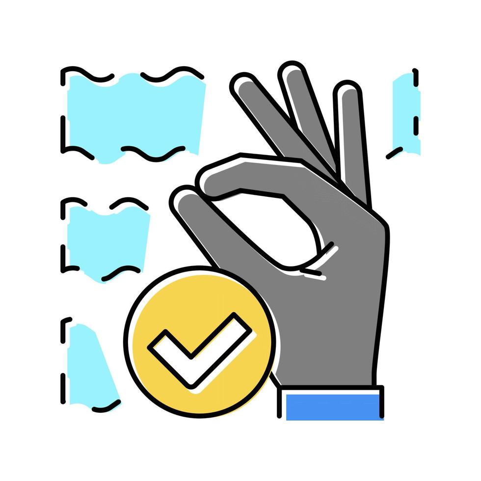 ok diver gesture color icon vector illustration