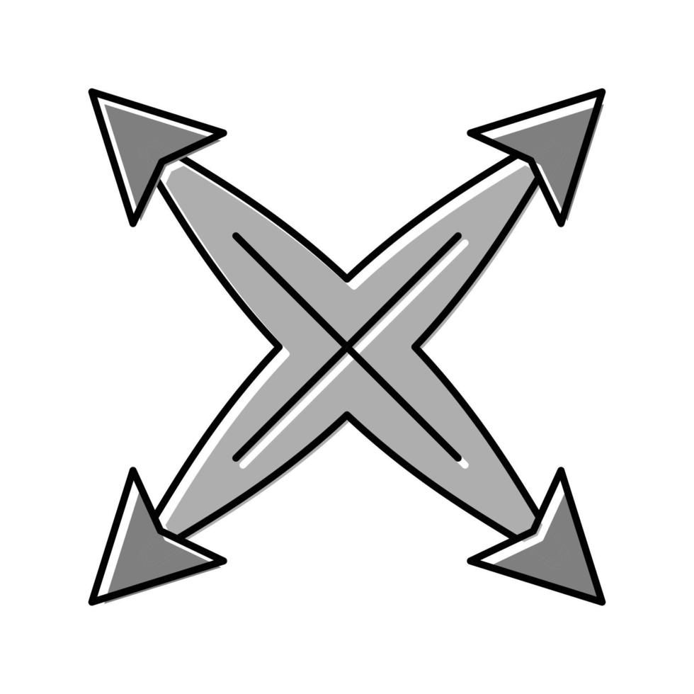 ilustración de vector de icono de color de flecha de orientación