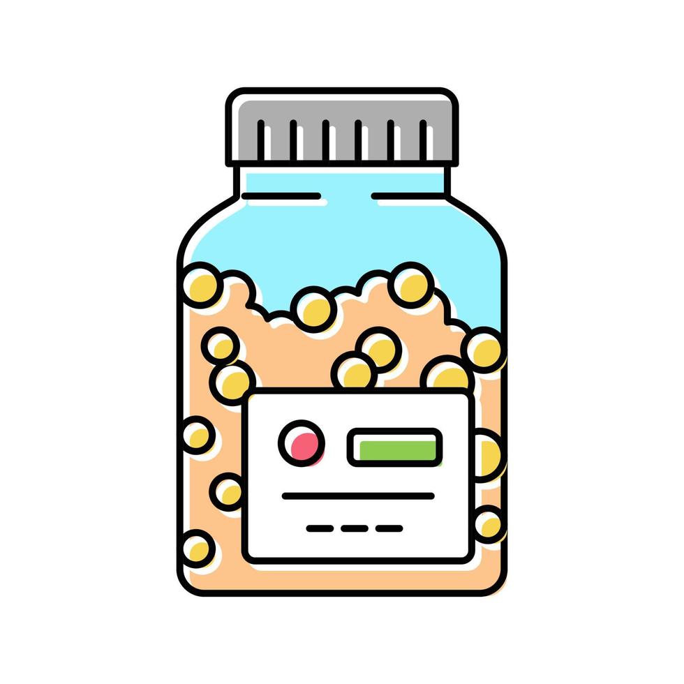 vitamins homeopathy bottle color icon vector illustration