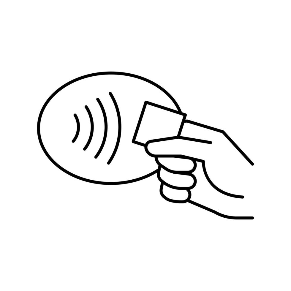 payment contactless line icon vector illustration