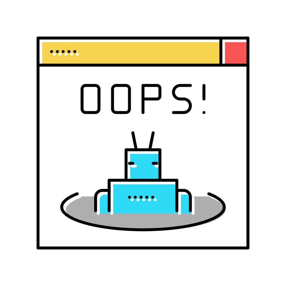 oops web error color icon vector illustration
