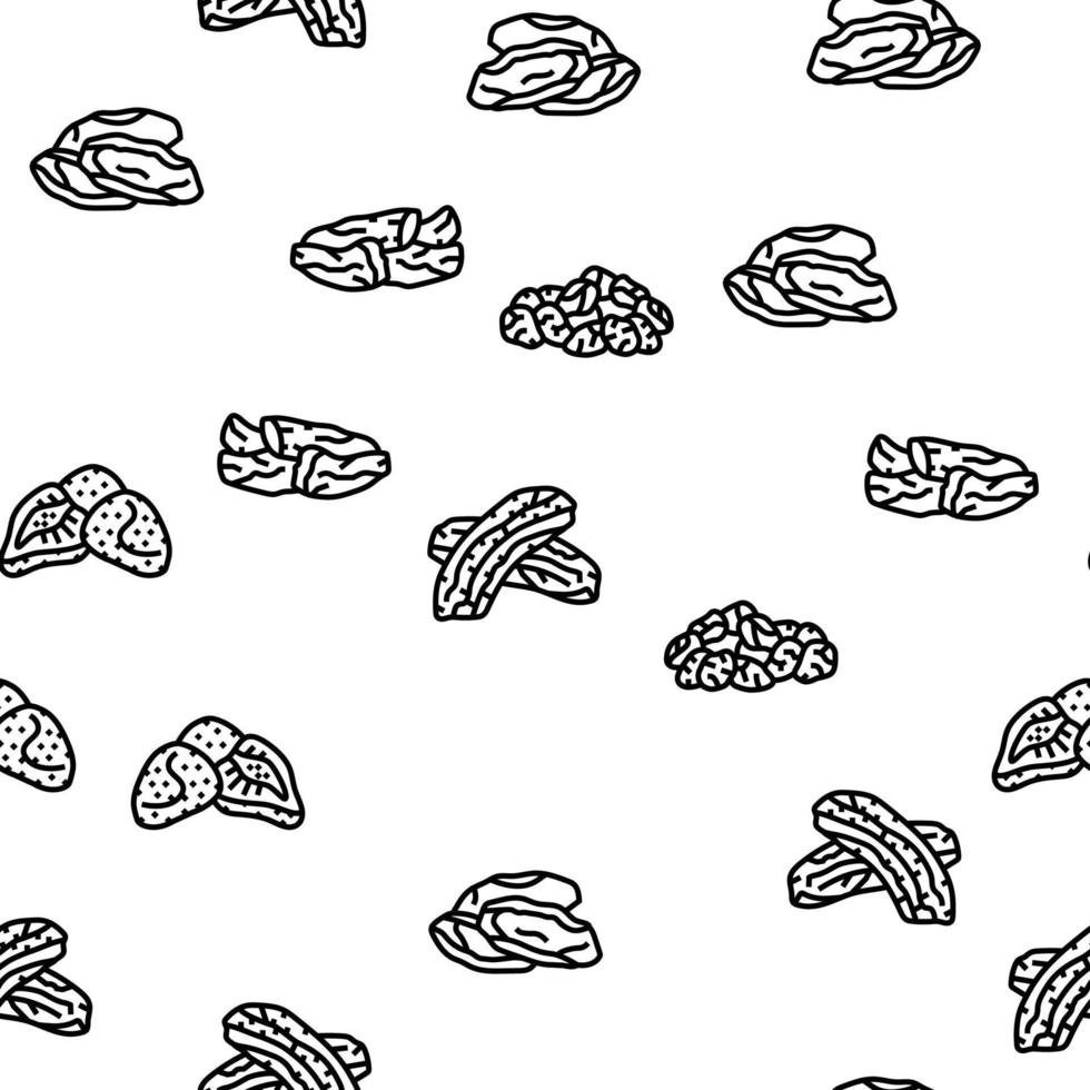 dried fruit healthy snack vector seamless pattern