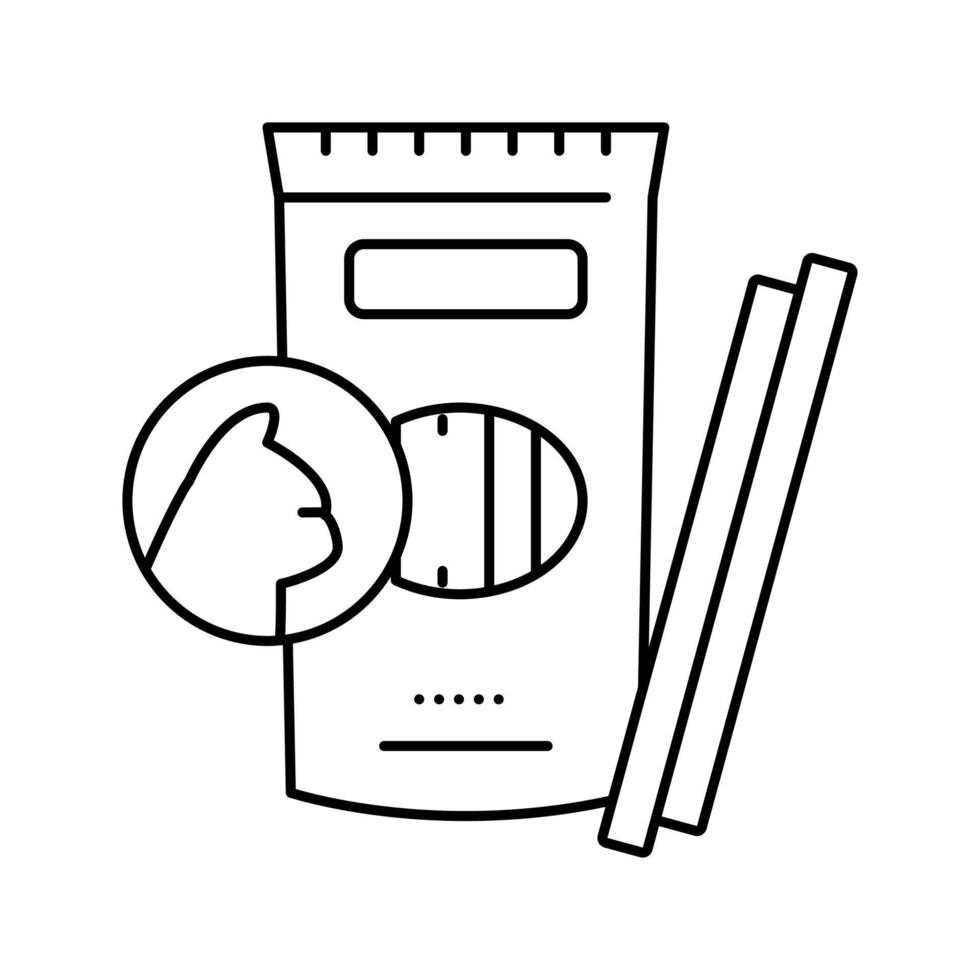 delicacy food for cat line icon vector illustration