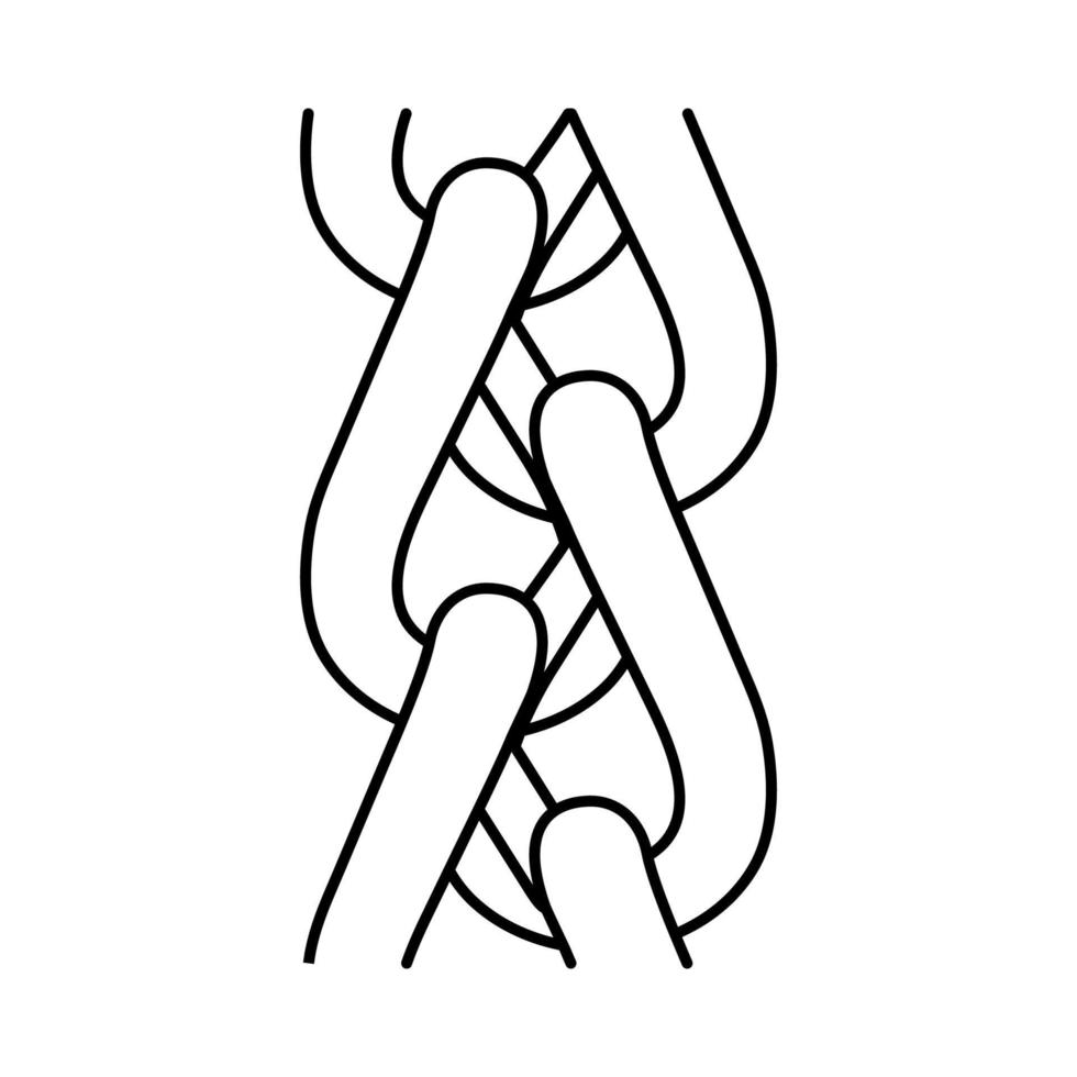 Ilustración de vector de icono de línea de cadena de trigo spiga