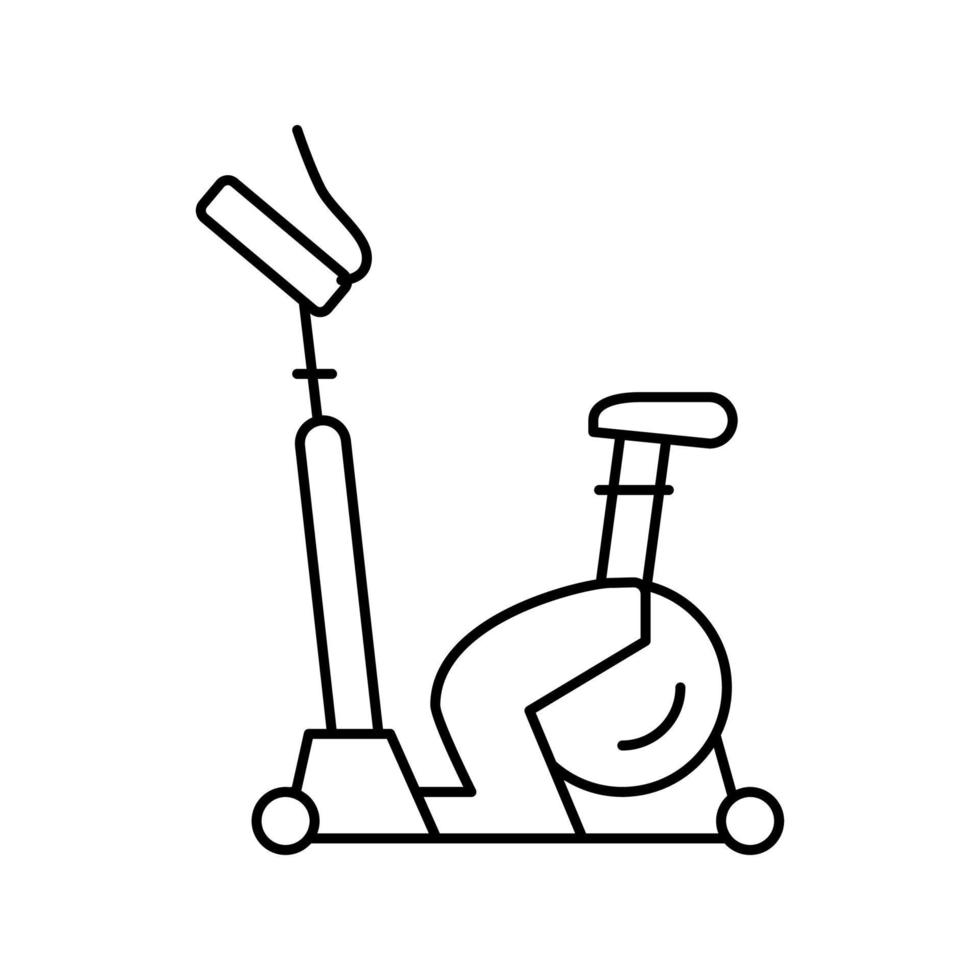 bicicleta de ejercicio línea icono vector ilustración