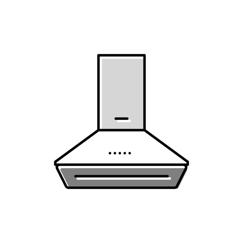 Ilustración de vector de icono de color de campana extractora