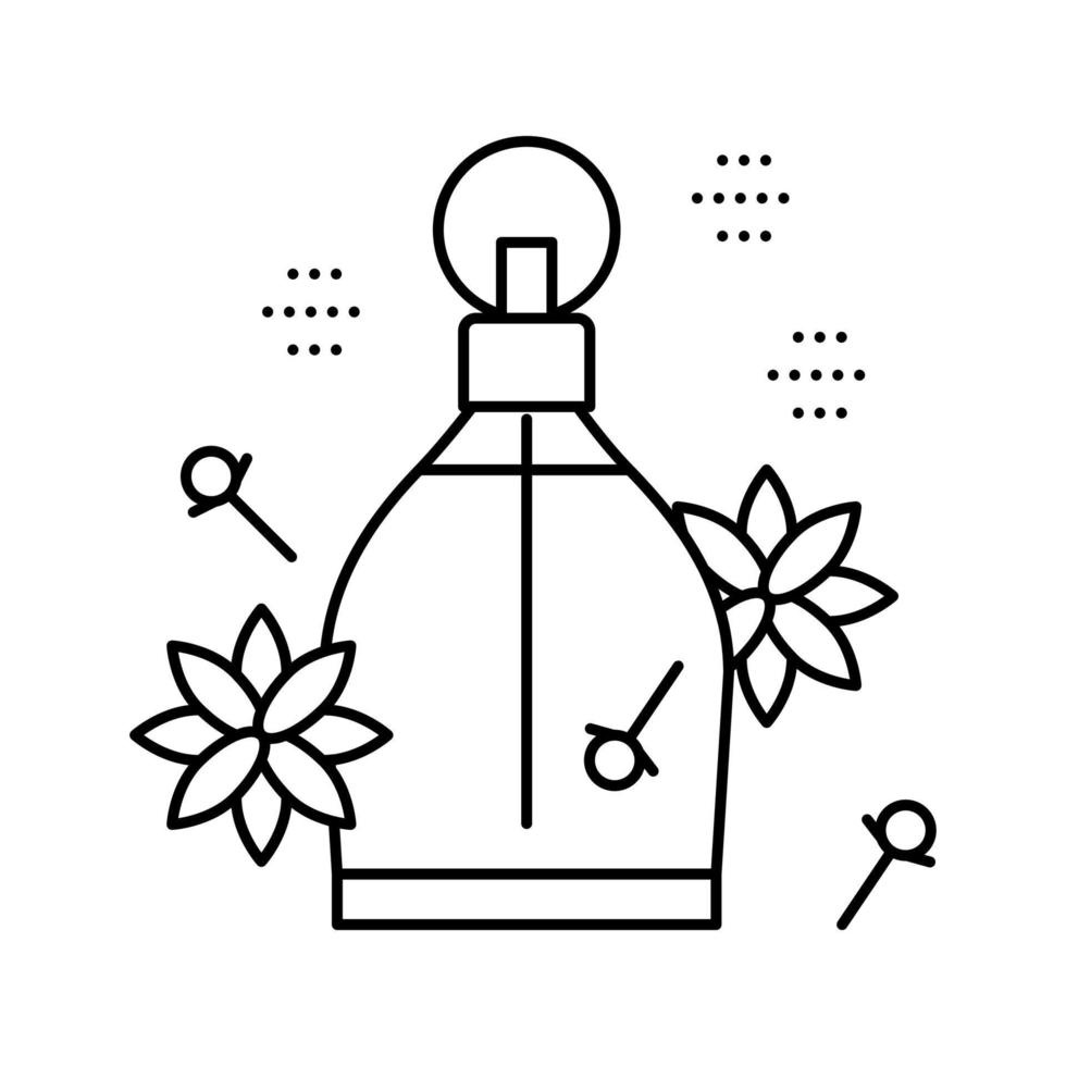 spicy notes perfume line icon vector illustration