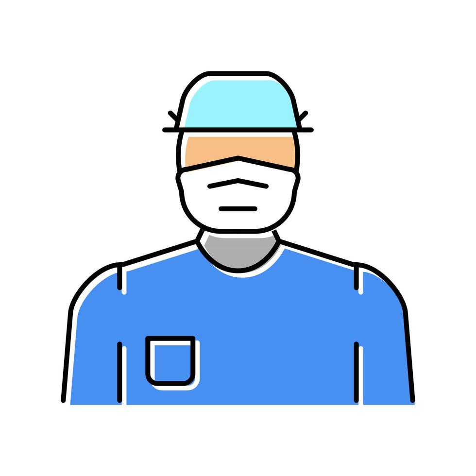 doctor surgery color icon vector illustration