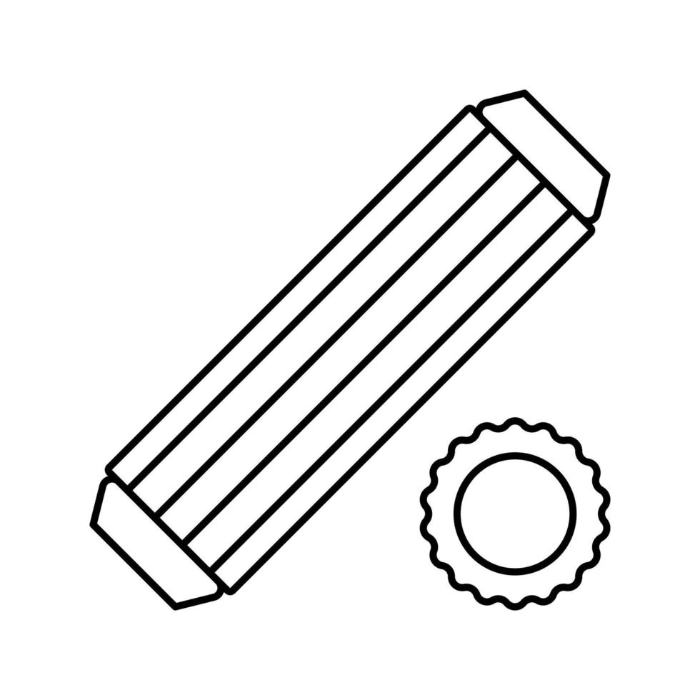 dowel screw line icon vector illustration