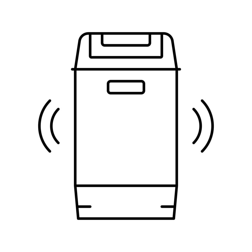 ilustración de vector de icono de línea de lavadora portátil
