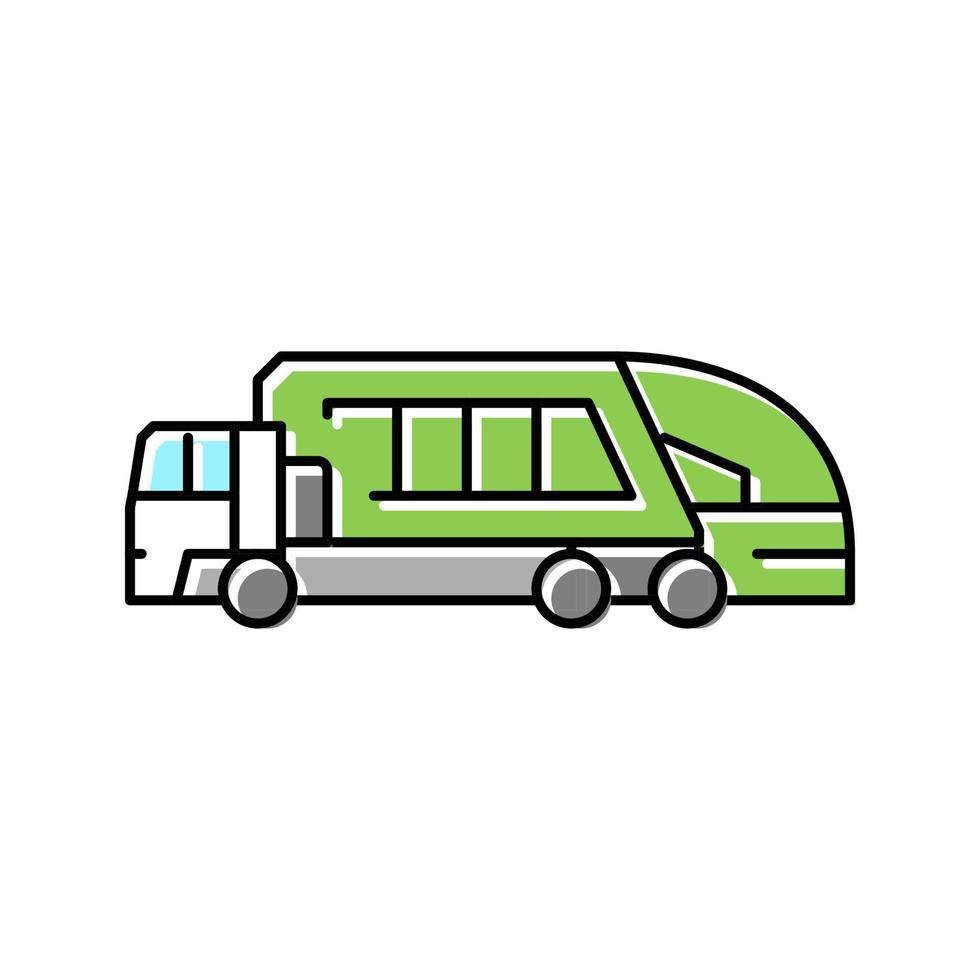 garbage construction car vehicle color icon vector illustration