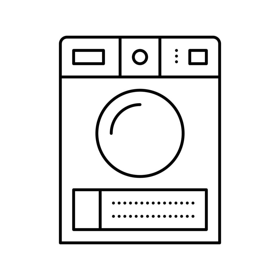 ilustración de vector de icono de línea de máquina electrónica seca
