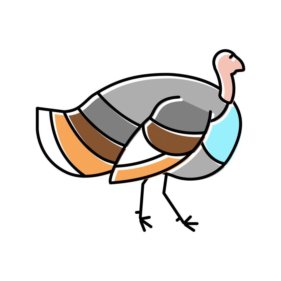 turkey bird color icon vector illustration