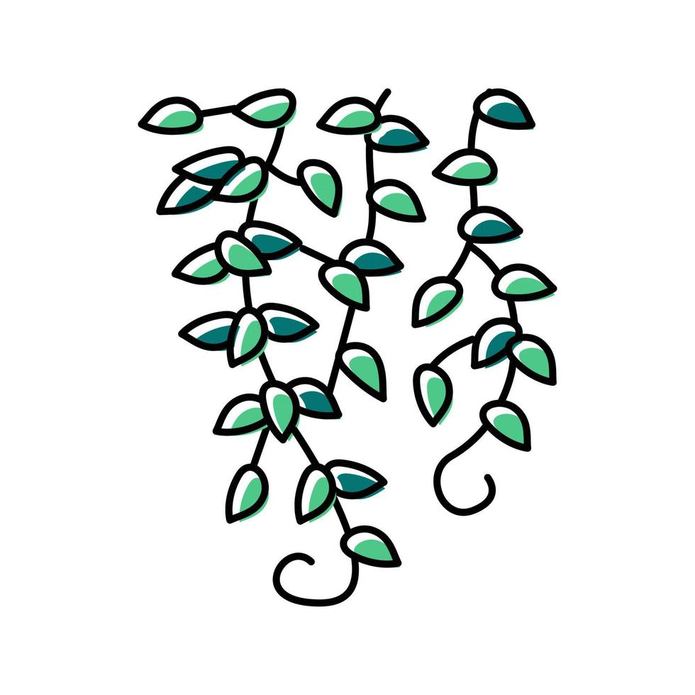 liana growing branch color icon vector illustration