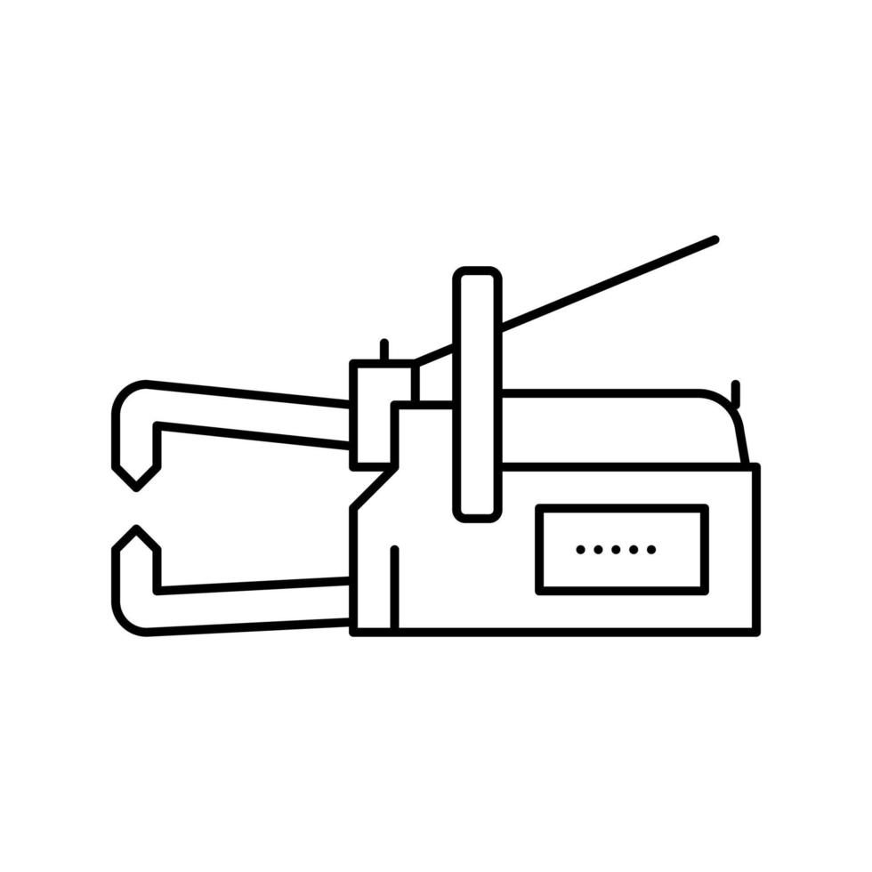 ilustración de vector de icono de línea de soldadura de electrodos no consumibles