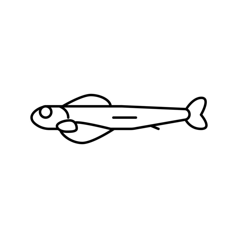 alevins salmon line icon vector illustration